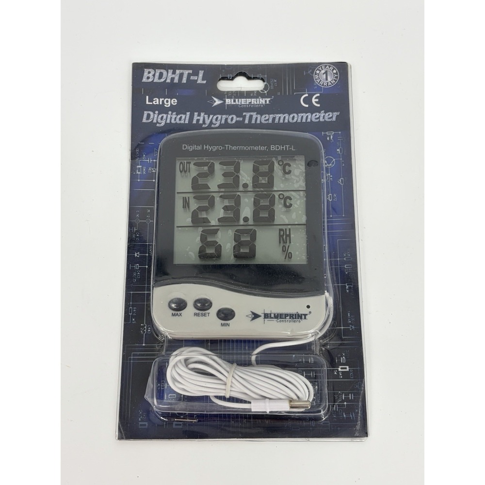 New Blueprint Controllers BDHT-L Digital Hygro-Thermometer Large Screen